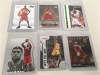 6 Great Lebron James Cards (Rookie Cards)