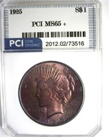 1925 Peace PCI MS65+ Purple Toning