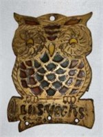 Las Vegas Owl Metal & Glass Ornament