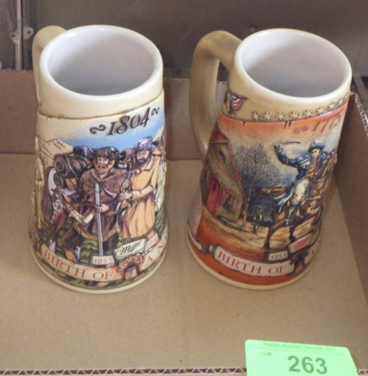 2 BIRTH OF A NATION COLLECTOR STEINS