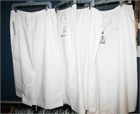 (4) White Nurse Skirts, Most White Swan Brand,