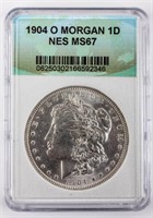 Coin 1904-O Morgan Silver Dollar NES MS67