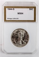 Coin 1944-S Walking Liberty Half Dollar MS64