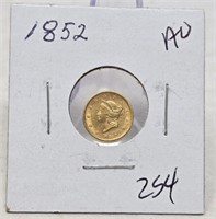 1852 $1 Gold AU