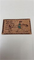 1907 leather post card