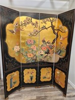 Vintage Chinese 4-panel coromandel screen