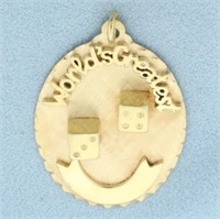 World's Greatest 3-D Dice Pendant or Charm in 14k
