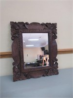 Carved Mirror / Miroir sculpté - 13" X 15"
