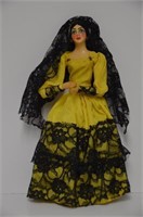 Vintage Wooden Mexican Doll