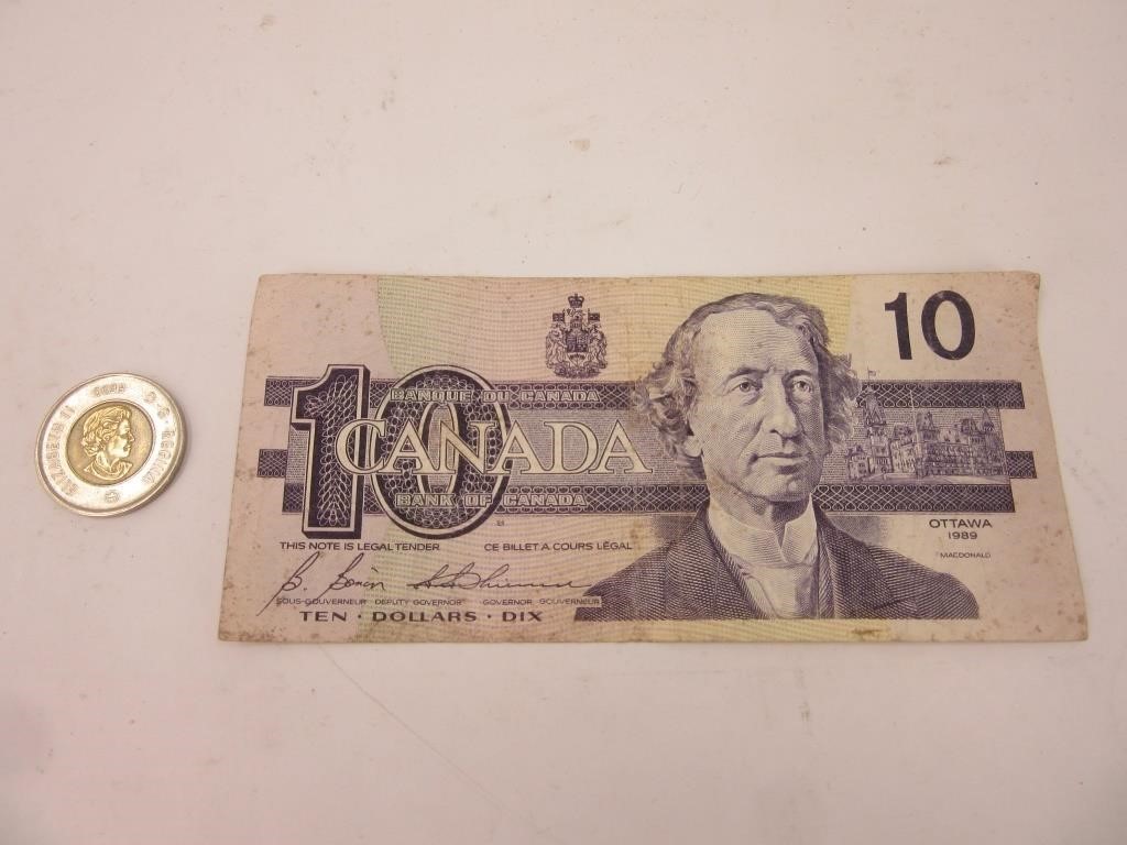 Billet 10$ Canada 1989