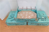 3 Boxes of Vintage Anchor Hocking Snack Plates