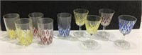 9Pc Glassware Lot by VMC Reims K13D