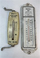 (2) VINTAGE LEBANON IN ADVERTISING THERMOMETERS