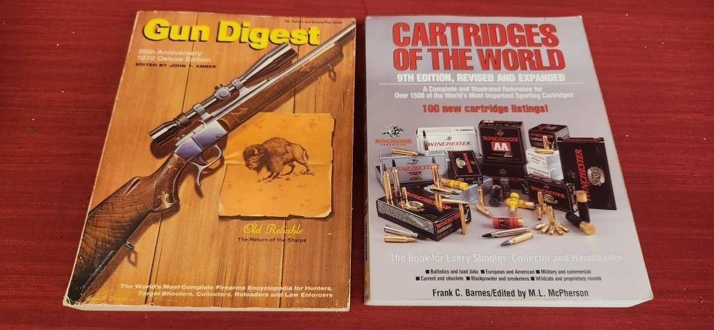 1972 Gun Digest and 9th Edition Cartidges of the