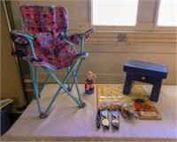 Child's Chair; Plastic Bench;