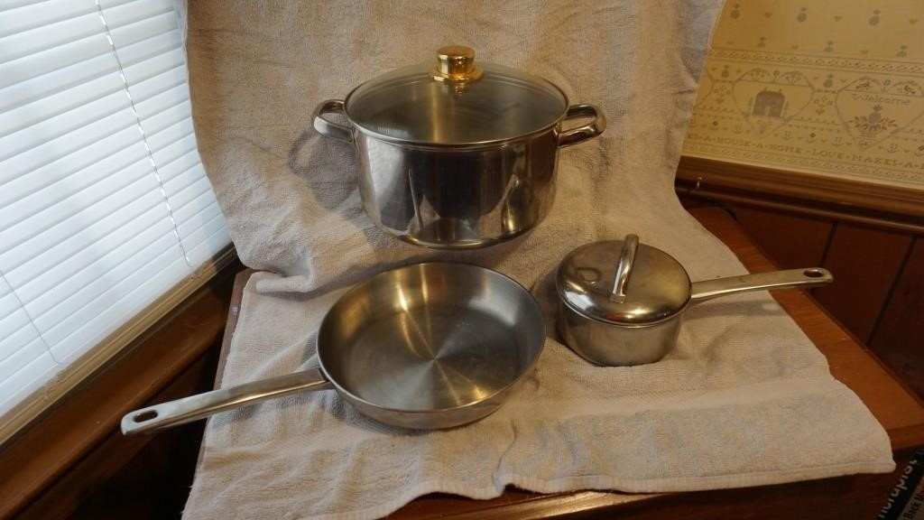 Three Piece Myers Steel Cookware Set