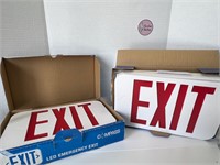 2 COMPASS LED Exit Emergency Signs