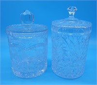 St. George Cut Crystal Canister Jar & Other Unmark