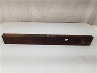 Antique Wooden Level w Brass Fittings