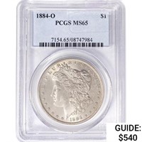 1884-O Morgan Silver Dollar PCGS MS65