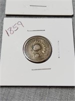 2 Indian Head penny's, 1883 & 1859