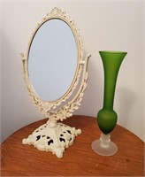 MIRROR & FROSTED BUD VASE