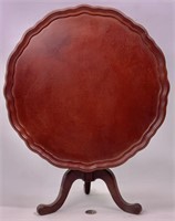 Doll size tip top table, Chippendale style, 13.5"