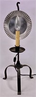 Wrought iron table lamp, candle look with
