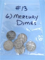 (6) Mercury Dimes