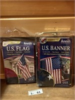 (2) NIP US Flag & Banner