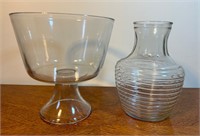 Vintage Trifle Bowl and Beehive Juice Jar