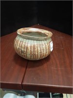 Designed and painted flared rim bowl