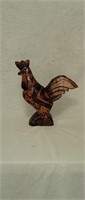 Hand Painted Carved Wood Rooster