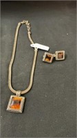 Necklace with clip on earrings