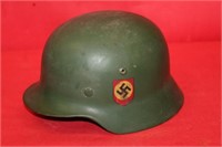 Green German Reworked Helmet /w Lining