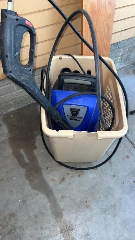 Power washer and basket  no shipping