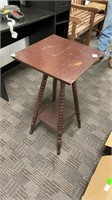 Wooden side table (height 30” x width 15.5”)