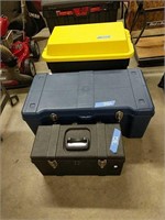 3pc Lot Of Plastic Tool Boxes And Storage Boxes