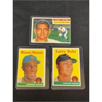 (3) 1950's Topps Baseball Stars/hof