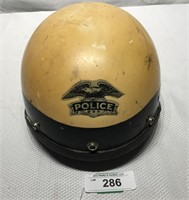 Vintage Police Motorcycle Helmet