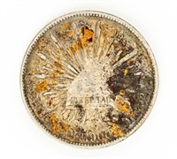Coin 1900 8 Reales Mexico Libertad Silver Coin-EF