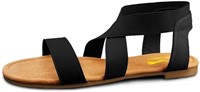 DAYDAYGO Women's Elastic Flat Sandals / SIZE:6