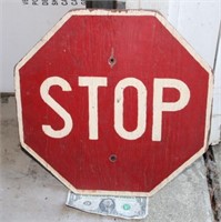 WOOD STOP SIGN