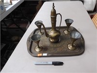Brass & Metal, Tea Service Set, made in India