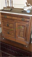 Antique marble top wash stand / dresser , 3