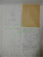 Four Original NASA research blueprints - hand draw