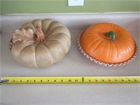 Pie Platter & Deco Pumpkin