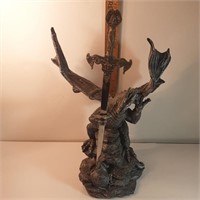 Dragon figure, with letter opener as sword