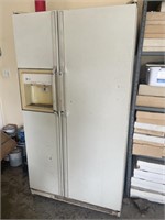 GE profile garage refrigerator side-by-side with