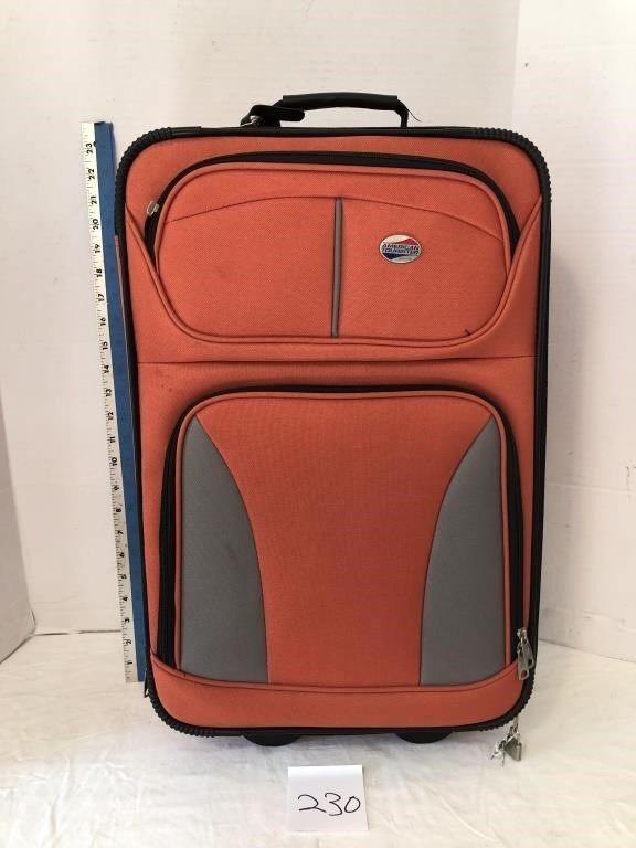 Suitcase, American Tourister, orange